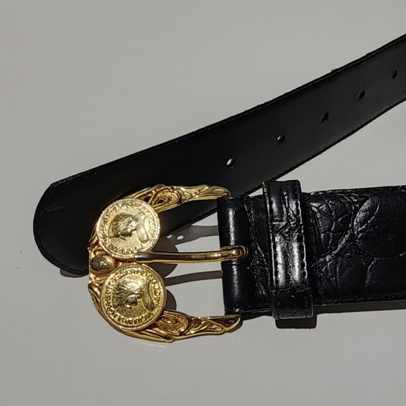 Vintage x Toledano Queen Victoria Black Leather Belt - Picture 4 of 11